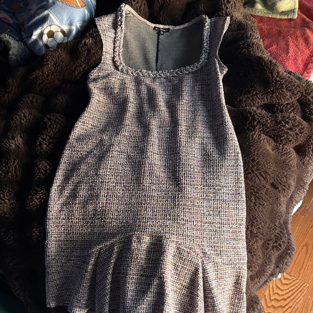 Bebe Gray Tweed Dress